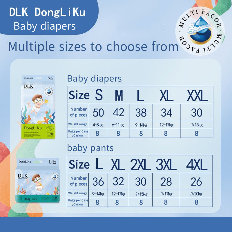 Baby Diapers Diapers Cross-Border Source Diapers Factory Direct Sales Pull-Up Pants Panties Foreign Trade Diapers