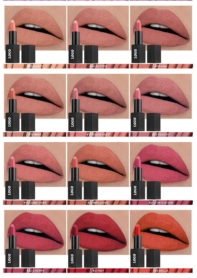 Cross-Border Cosmetics Beauty One Lipstick Protection Nonstick Cup Does Not Fade No Stain on Cup Does Not Fade Matte Finish Lipstick