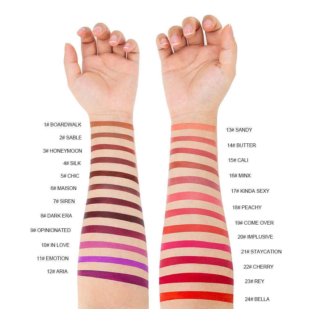 Cross-Border Cosmetics Beauty One Lipstick Protection Nonstick Cup Does Not Fade No Stain on Cup Does Not Fade Matte Finish Lipstick