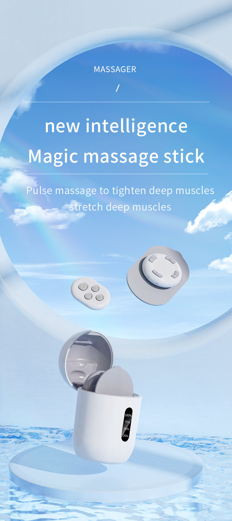 Cross-Border Remote-Controlled Portable Rechargeable Pocket Massage Patch Pulse Neck Massager Back Waist Leg Mini Massager