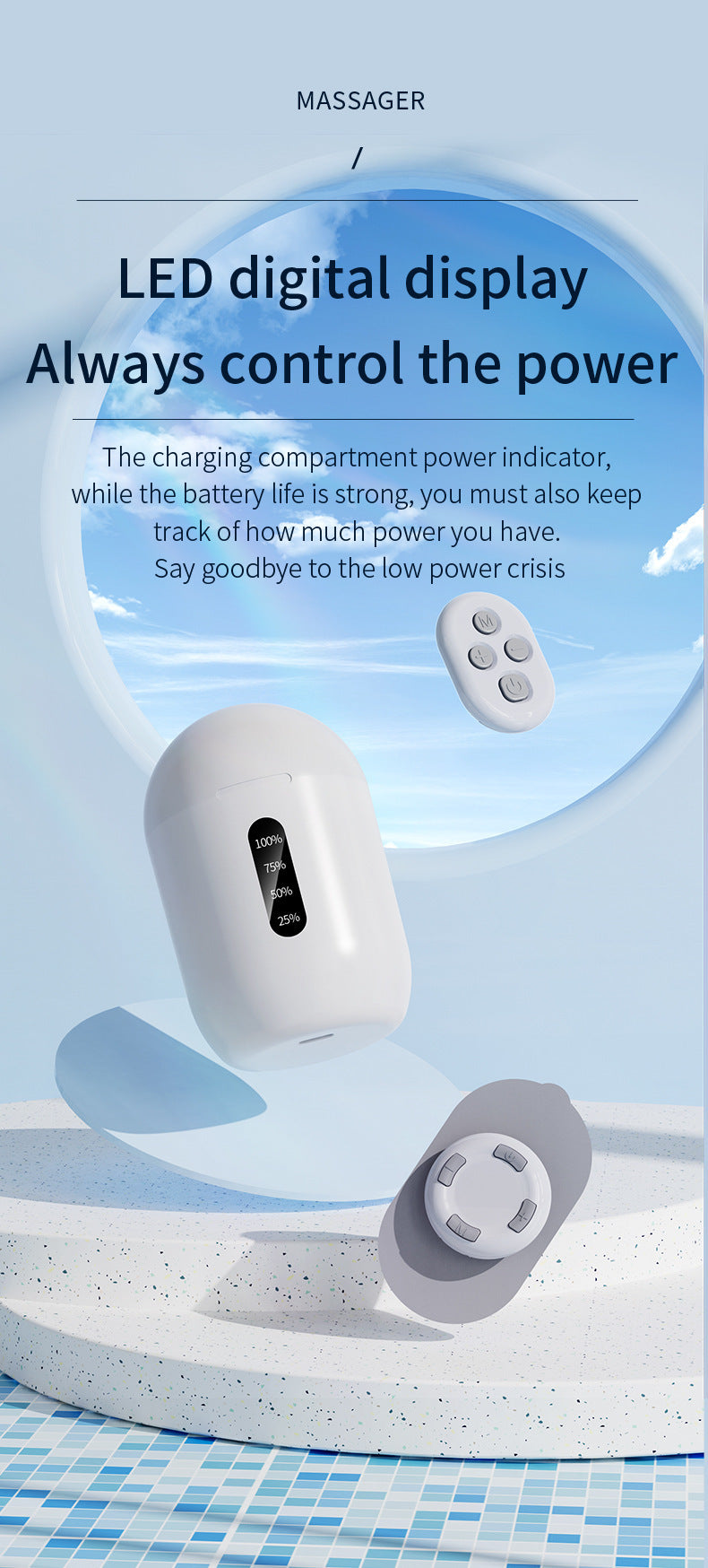 Cross-Border Remote-Controlled Portable Rechargeable Pocket Massage Patch Pulse Neck Massager Back Waist Leg Mini Massager
