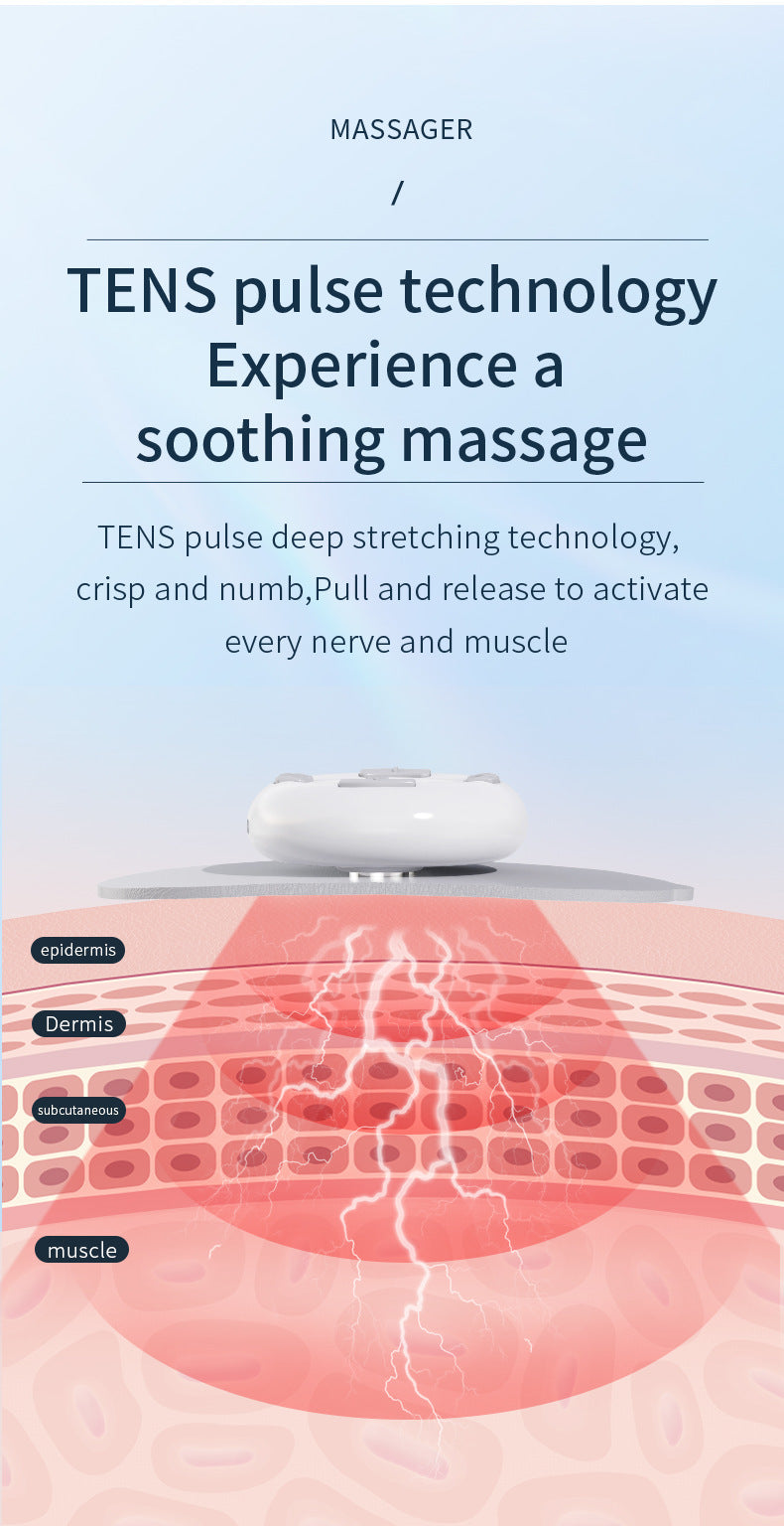 Cross-Border Remote-Controlled Portable Rechargeable Pocket Massage Patch Pulse Neck Massager Back Waist Leg Mini Massager