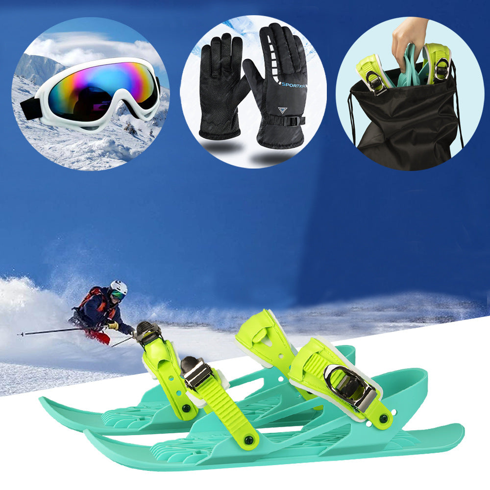 Outdoor Snow Mini Short Snowboard Ski Shoes Snowboard Winter Travel Portable Ice Skates Snow Boots