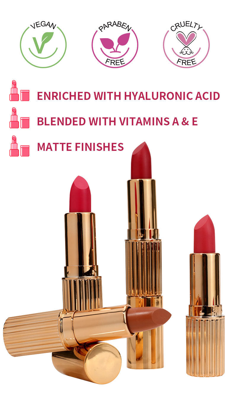Cross-Border Cosmetics Beauty One Lipstick Protection Nonstick Cup Does Not Fade No Stain on Cup Does Not Fade Matte Finish Lipstick