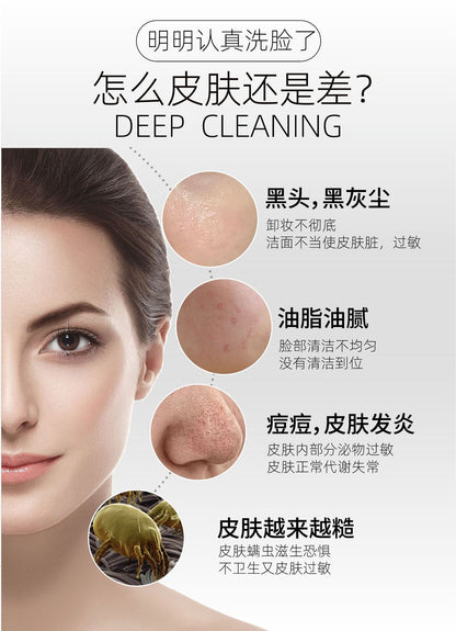 Cross-Border Electric Facial Cleanser Pore Cleaner Blackhead Remover Exfoliating Face Brush EMS Hot Compress Beauty Device Manufacturer