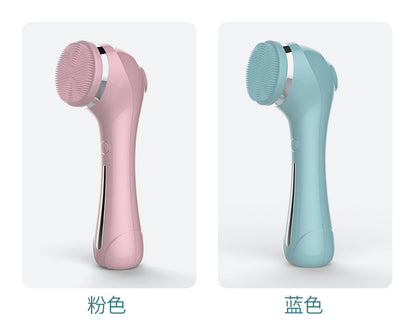 Cross-Border Electric Facial Cleanser Pore Cleaner Blackhead Remover Exfoliating Face Brush EMS Hot Compress Beauty Device Manufacturer