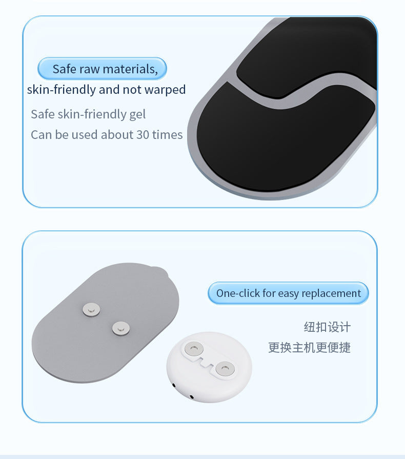 Cross-Border Remote-Controlled Portable Rechargeable Pocket Massage Patch Pulse Neck Massager Back Waist Leg Mini Massager