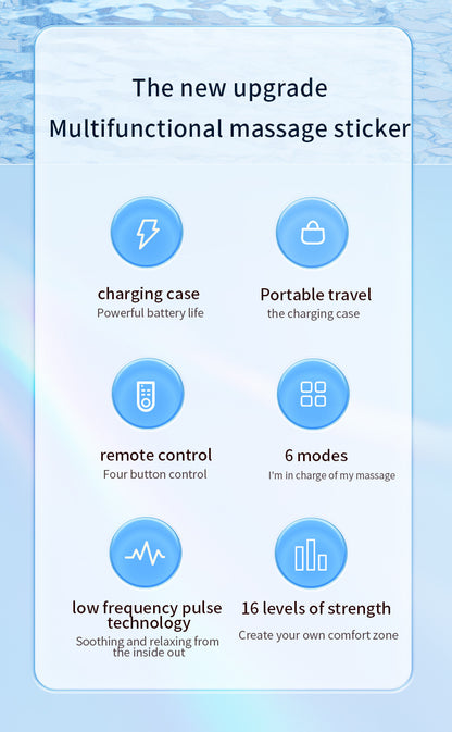 Cross-Border Remote-Controlled Portable Rechargeable Pocket Massage Patch Pulse Neck Massager Back Waist Leg Mini Massager