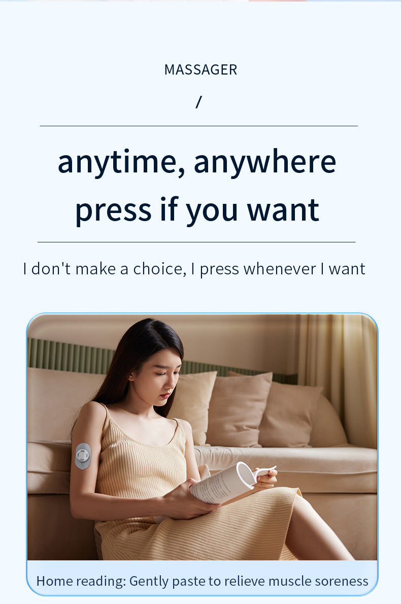 Cross-Border Remote-Controlled Portable Rechargeable Pocket Massage Patch Pulse Neck Massager Back Waist Leg Mini Massager