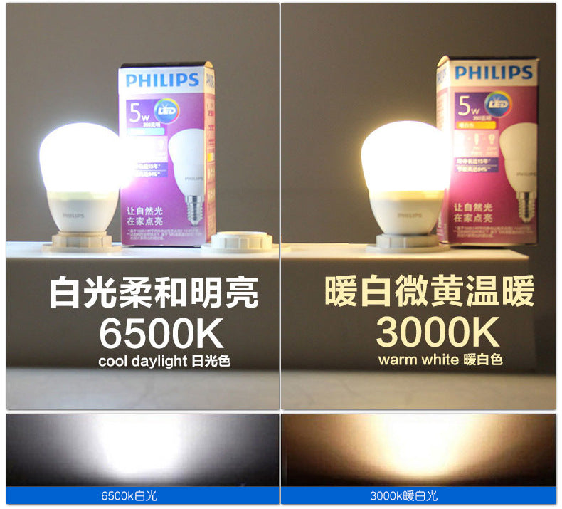 Philips LED Bulb E27 E14 Screw Base Energy-Saving Lamp 3W 5W 7W 8W 9W 10W 5W 13W 18W Light Source
