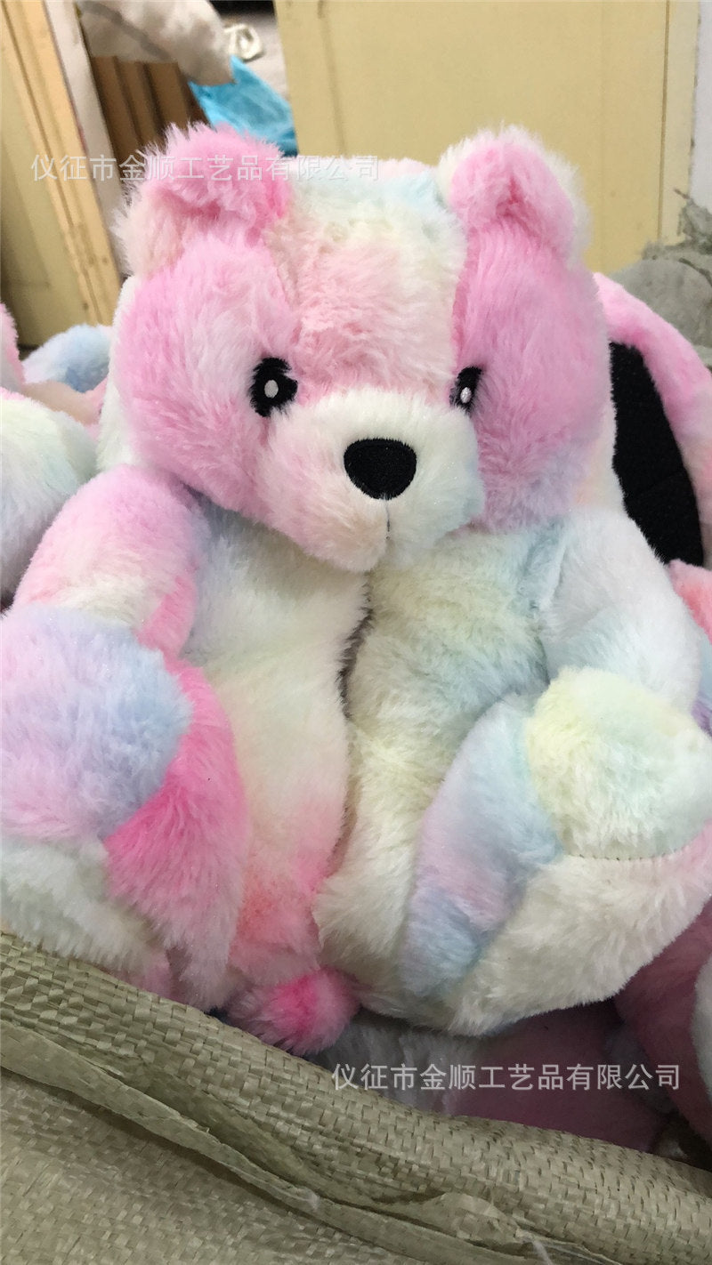 Cartoon Bear Cotton Shoes Warm Cute Teddy Bear Slippers Oversized Indoor Home Shoes Winter Plush Fluffy Slippers Cross-Border