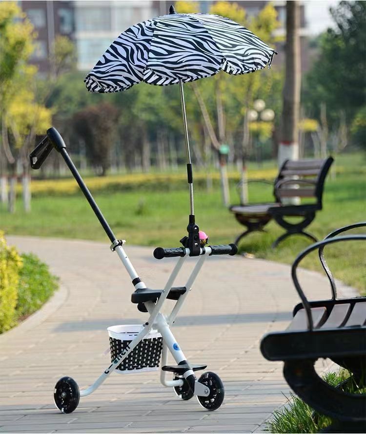 Children's Stroller 3/5 Wheel Lightweight One-Click Folding Travel Stroller for 1-5 Years Old