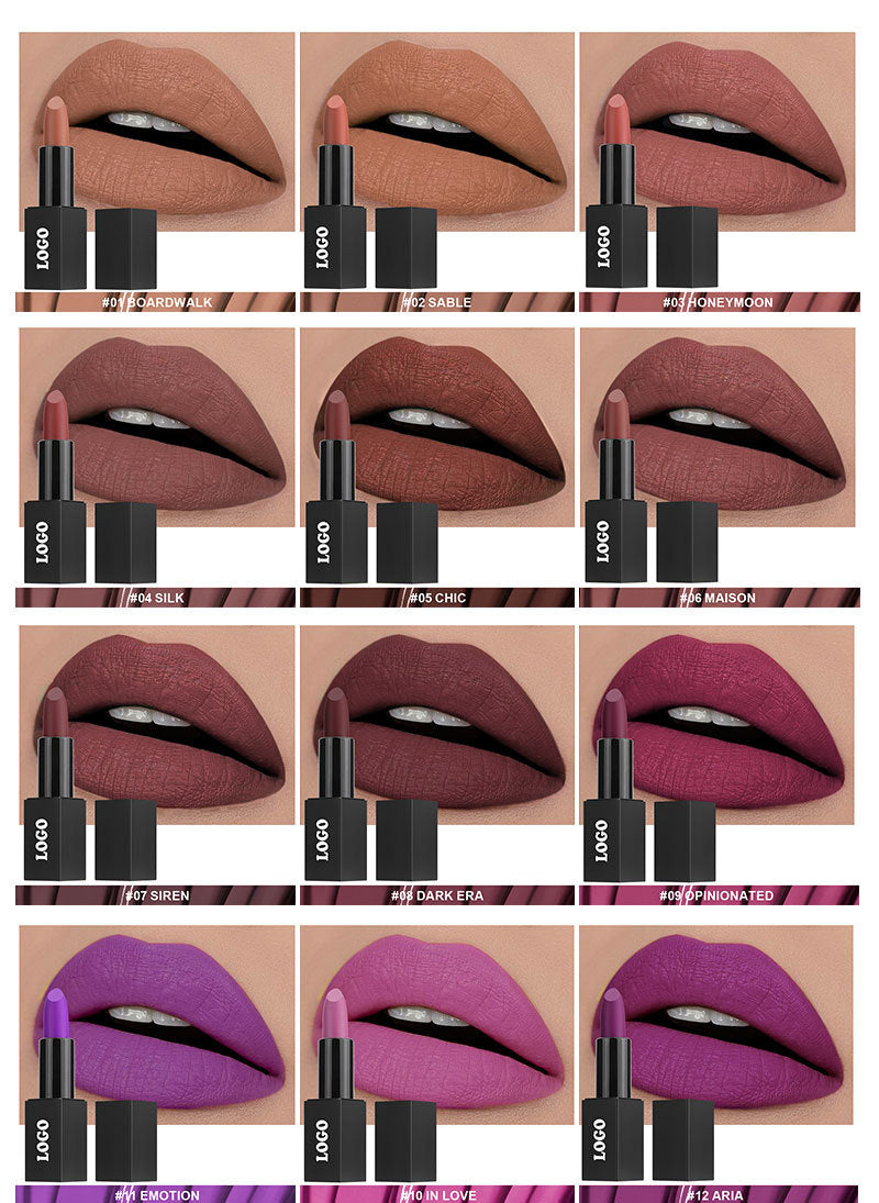 Cross-Border Cosmetics Beauty One Lipstick Protection Nonstick Cup Does Not Fade No Stain on Cup Does Not Fade Matte Finish Lipstick