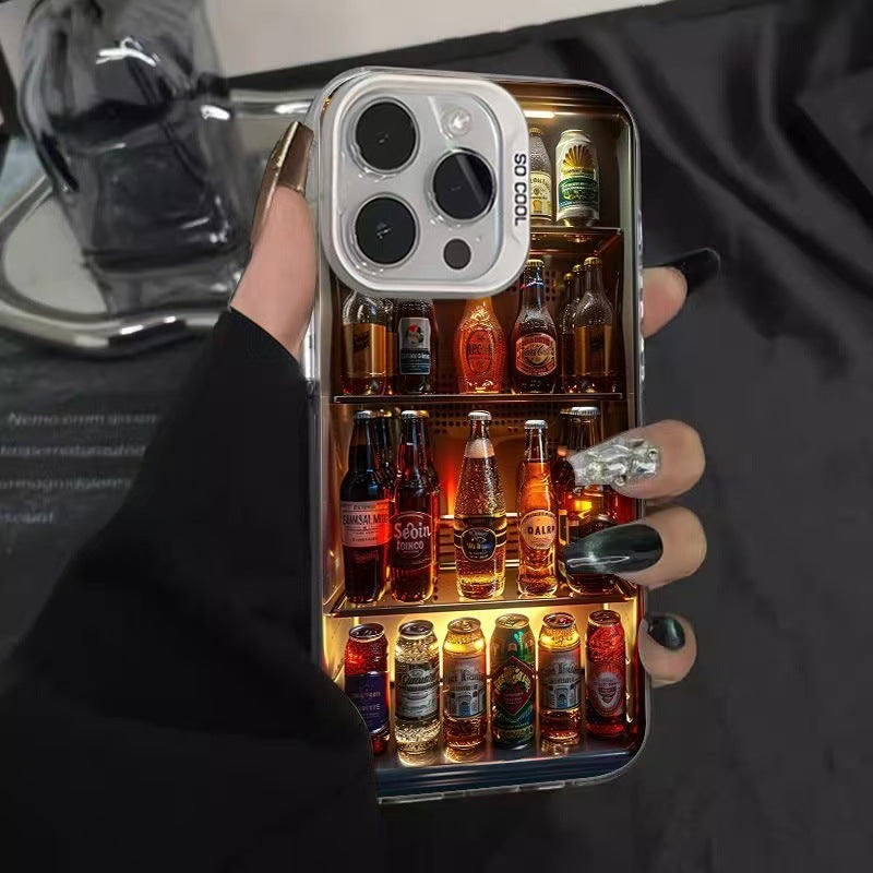 Refrigerator Beer Compatible Apple 15 Pro Max Phone Case iPhone 16 Pro New 14 Pro Premium 17 Trendy