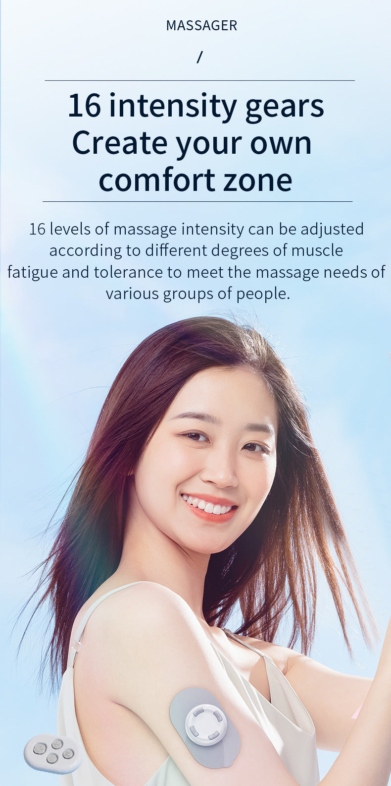 Cross-Border Remote-Controlled Portable Rechargeable Pocket Massage Patch Pulse Neck Massager Back Waist Leg Mini Massager