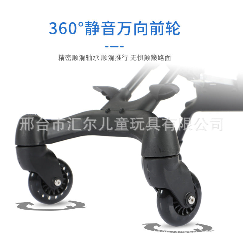TikTok Cross-Border Hot-Selling Baby Stroller, One-Click Foldable, Two-Way Sitting, Lightweight Four-Wheel Baby Stroller