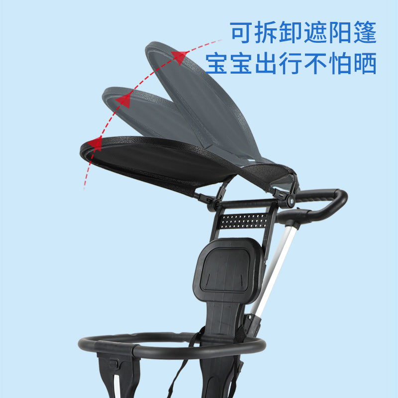 TikTok Cross-Border Hot-Selling Baby Stroller, One-Click Foldable, Two-Way Sitting, Lightweight Four-Wheel Baby Stroller