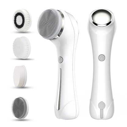 Cross-Border Electric Facial Cleanser Pore Cleaner Blackhead Remover Exfoliating Face Brush EMS Hot Compress Beauty Device Manufacturer