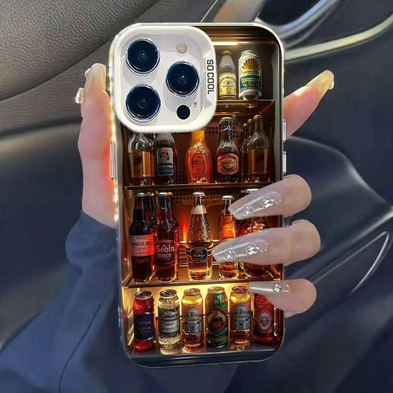 Refrigerator Beer Compatible Apple 15 Pro Max Phone Case iPhone 16 Pro New 14 Pro Premium 17 Trendy